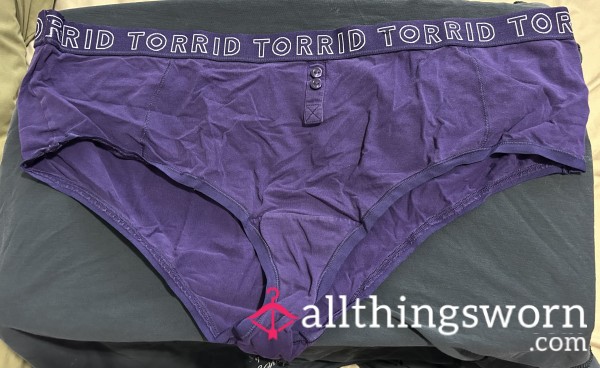 ~OLD PURPLE COTTON CHEEKY PANTY~