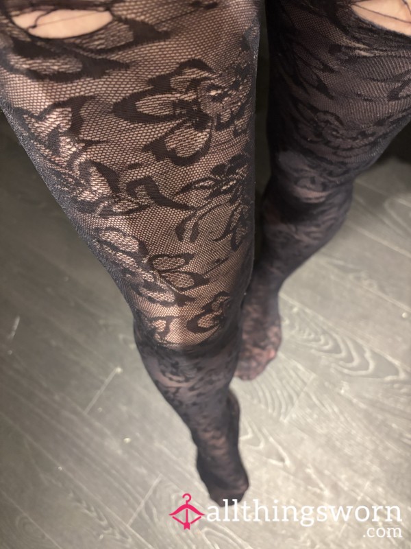 Old Ripped Tights. Can Wear For A Custom Wear Under My Ripped Jeans In The UK Heat 🥵