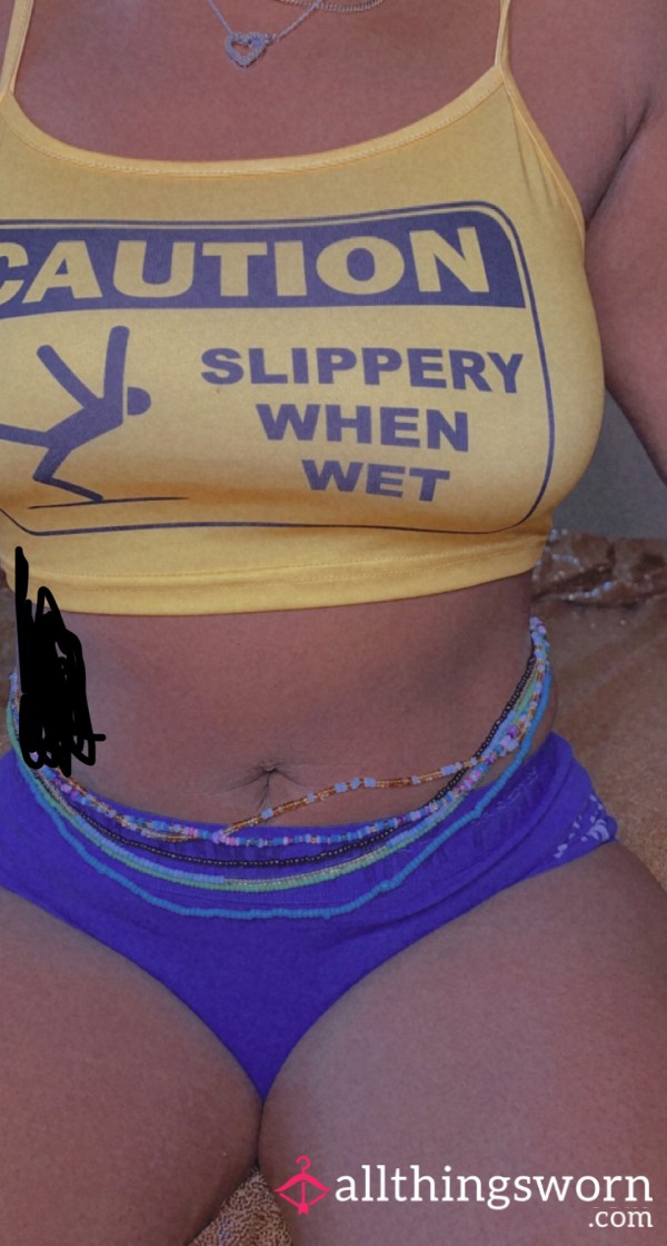 Old S**y “slippery When Wet” Top. Size: Small