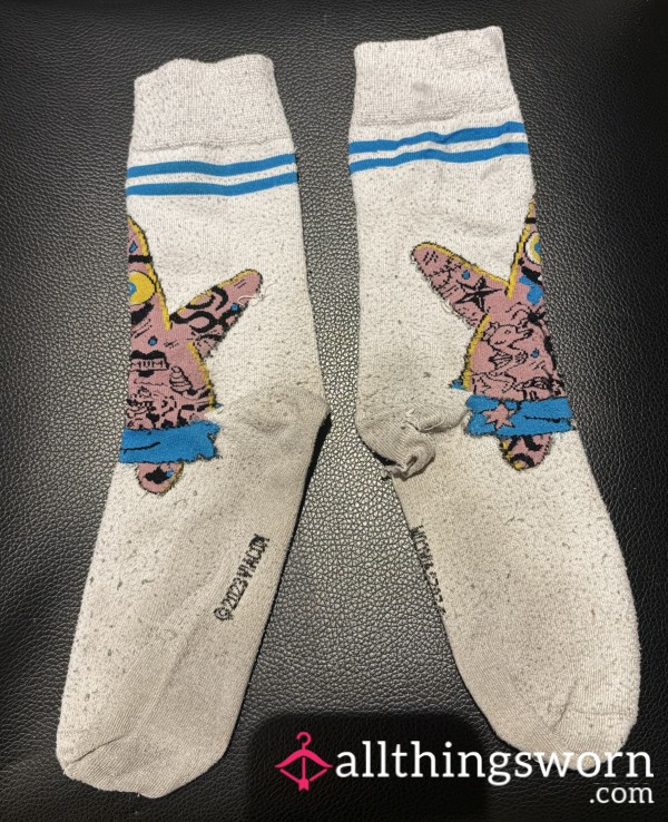 Old Well Worn And Musty Socks. Ready For New Home.