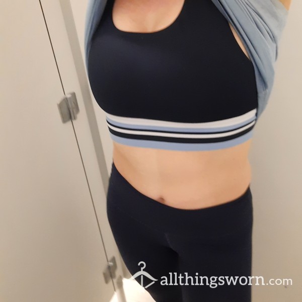 Old Sweaty Blue Gym / Dance Bra