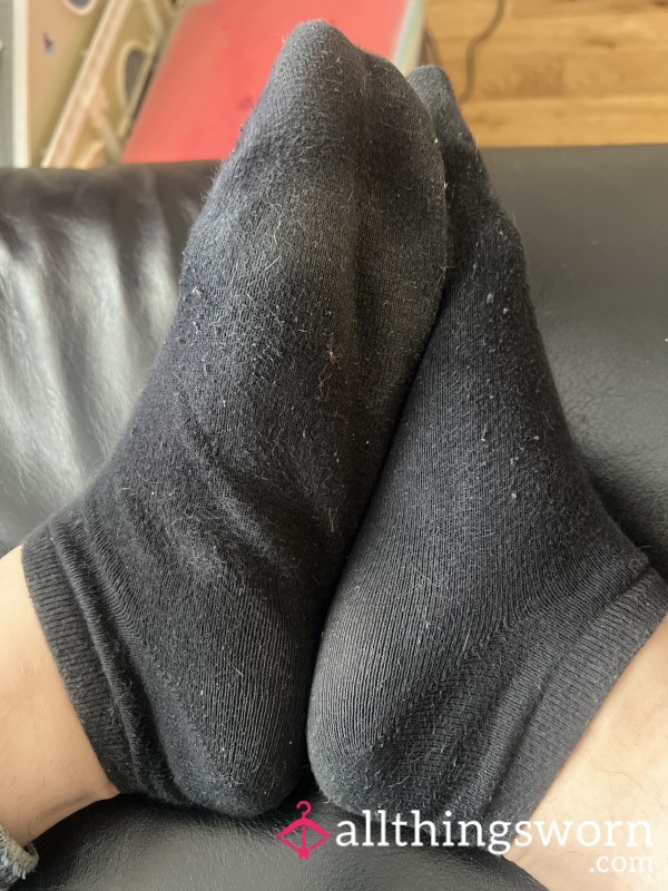 Old Sweaty Smelly Black Ankle Socks🧦