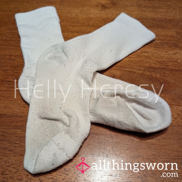 Old Used Crew Socks, Discolored Well Loved Custom Scenting