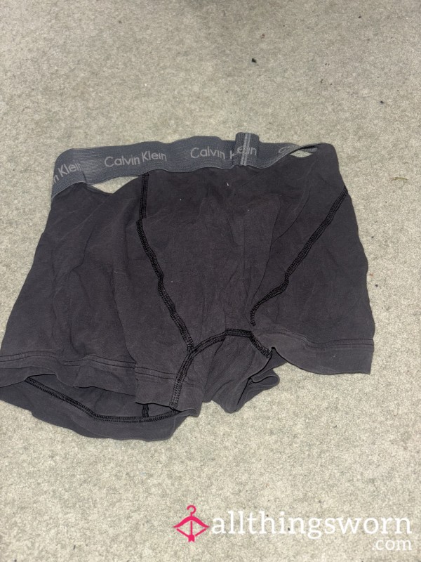 Old, Used, Ripped, Black Calvin Klein Boxer Briefs Underwear