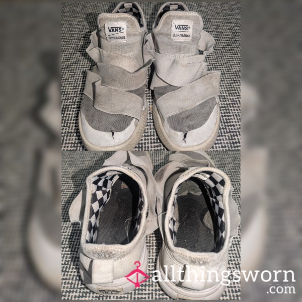 Old VANS Extremely Well Worn Scented White Sneaker Shoes