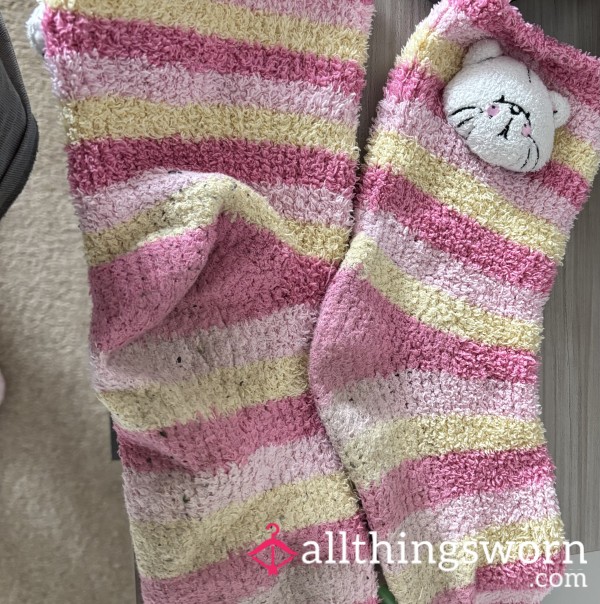 Old Very Worn Fluffy Socks😈