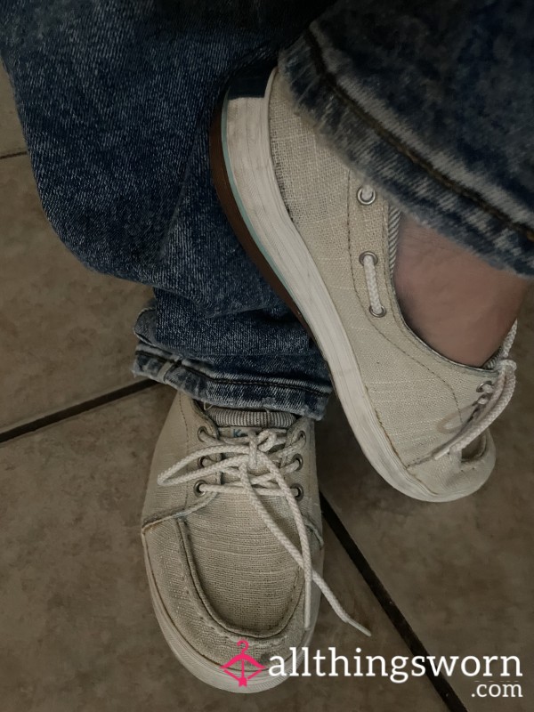 Old Vintage Granny Style Keds Well Worn