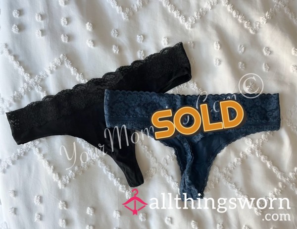 🩲 Black Lace Band Thong