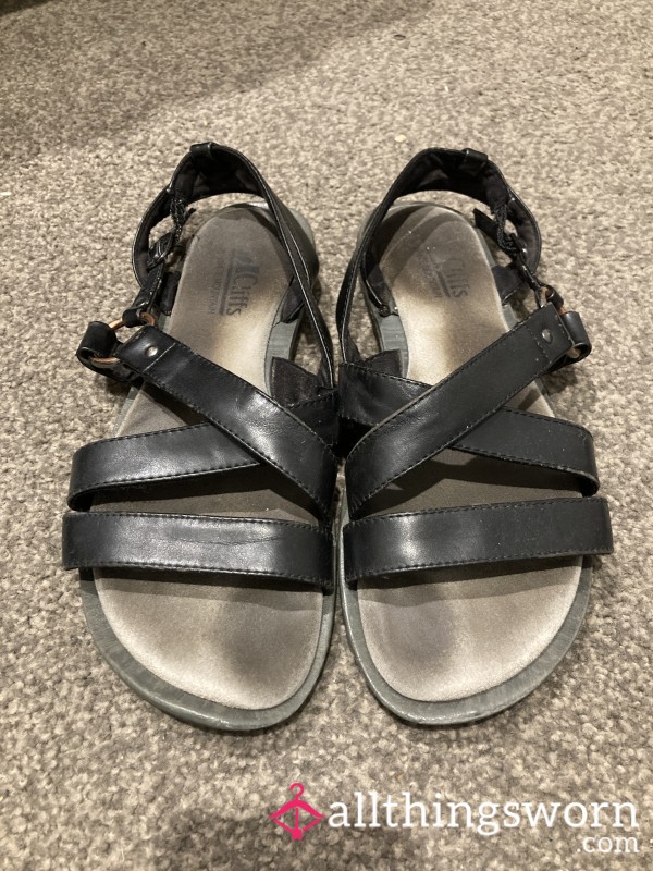 OLD Well-Worn Black Sandals