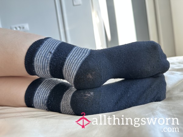 Old Well Worn Black Socks