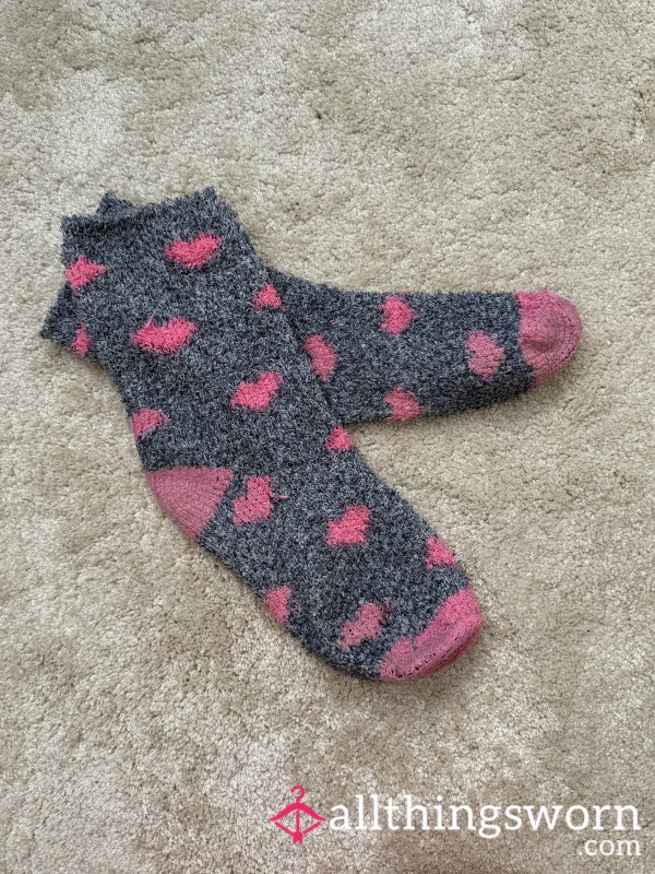 Old Well Worn Fluffy Socks
