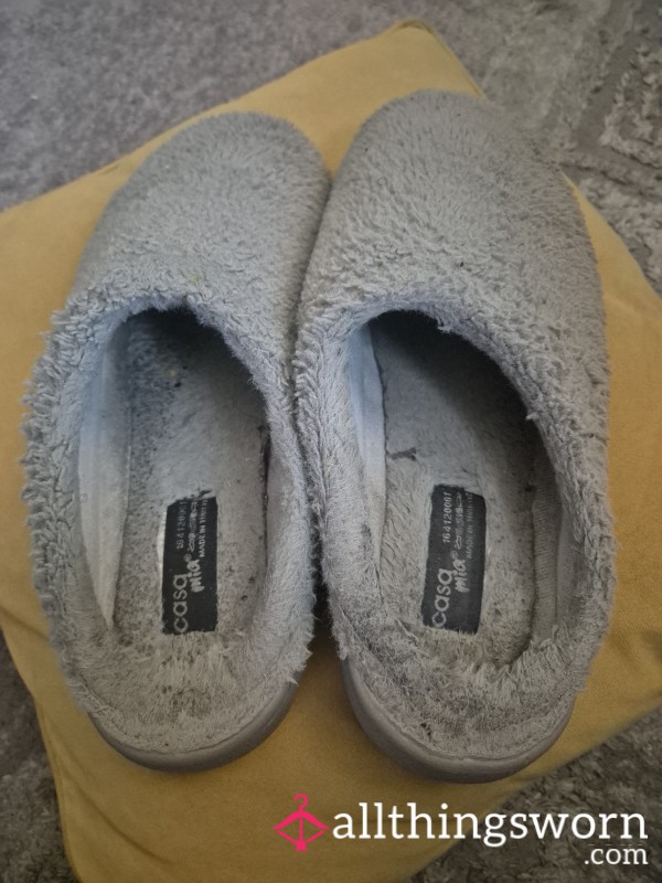 Old Well-worn Green Slippers