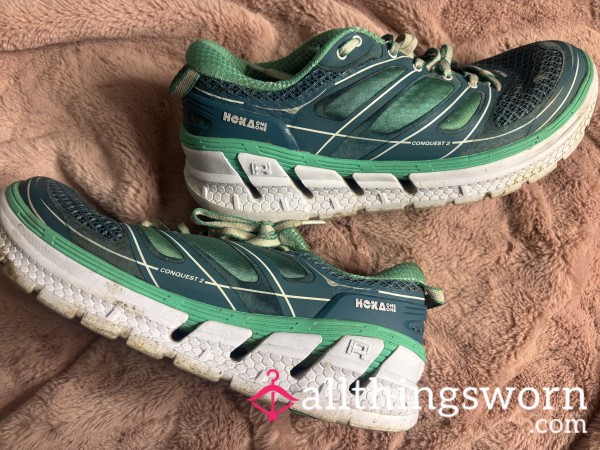 Old, Well Worn Hoka Running Shoes UK 9