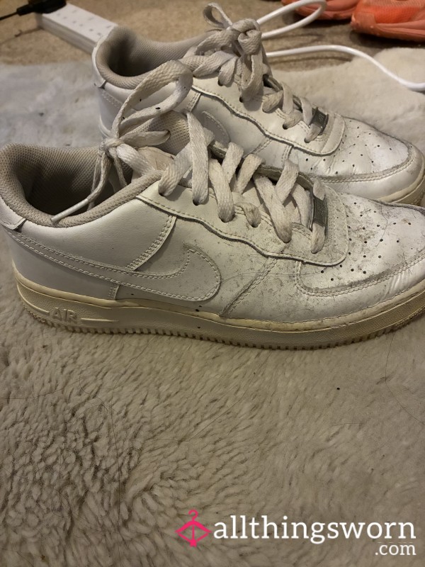 Old Well Worn White Nike Air Force