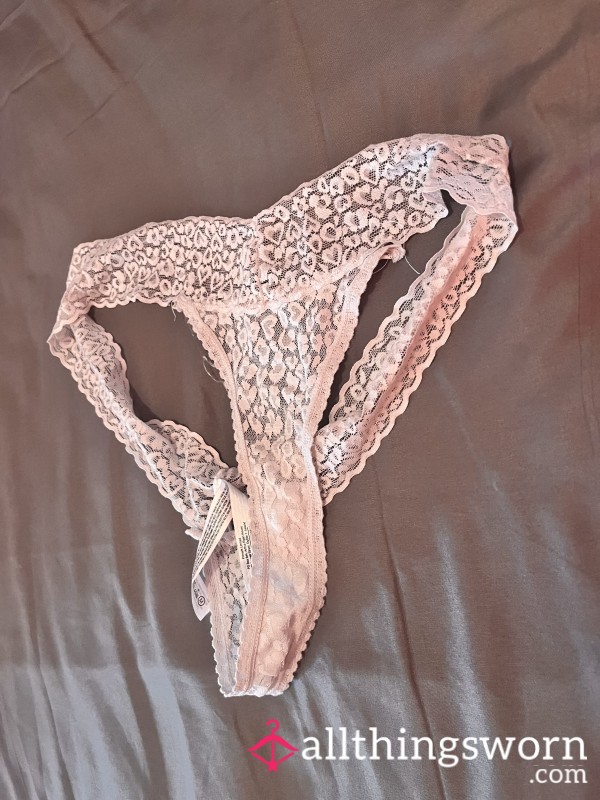 Old White Nylon Thong