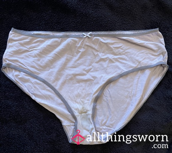 Old With Stains! Worn Size 14 Panties From Bratty Ginger MILF - Thick Juicy Scent! 💜🔥