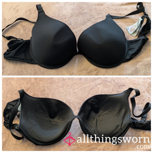 Old Worn Black Bra - 38D