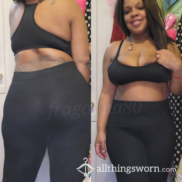 Old Worn Black Leggings