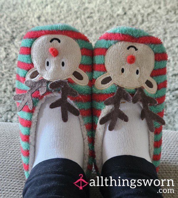 Old Worn Christmas Slippers
