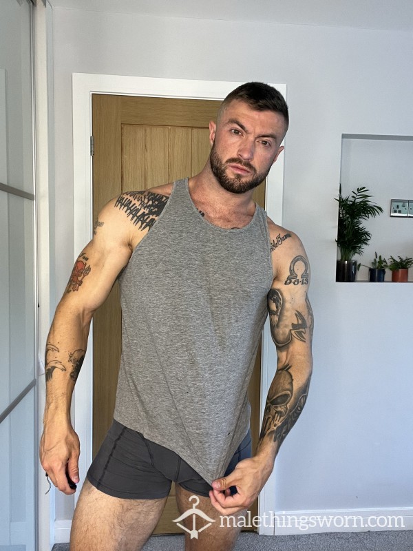 Old Worn Out Dark Grey Vest