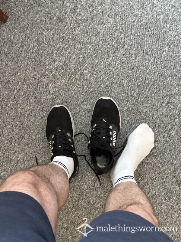 Old Worn Puma Trainers