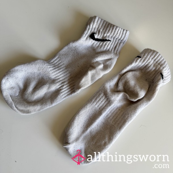 Old Worn White Nike Ankle Socks