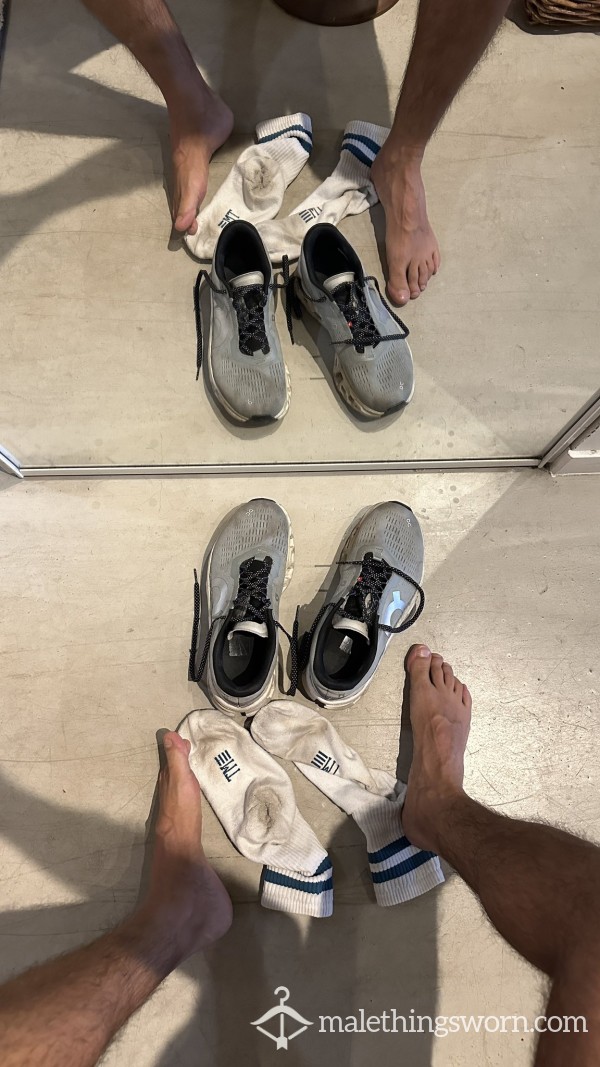 On Running Shoes And 1x Socks