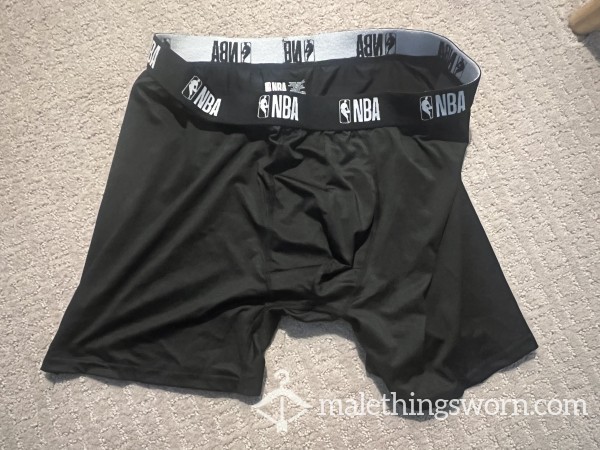 On The Go Black Nba Boxer Briefs Size Xl
