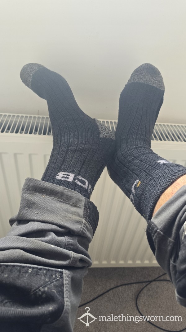 One Day Worn Hard Working Work Socks There's A Few Holes On The Heal  Can Be Worn Longer On Request Price Will Go Up £4 A Day