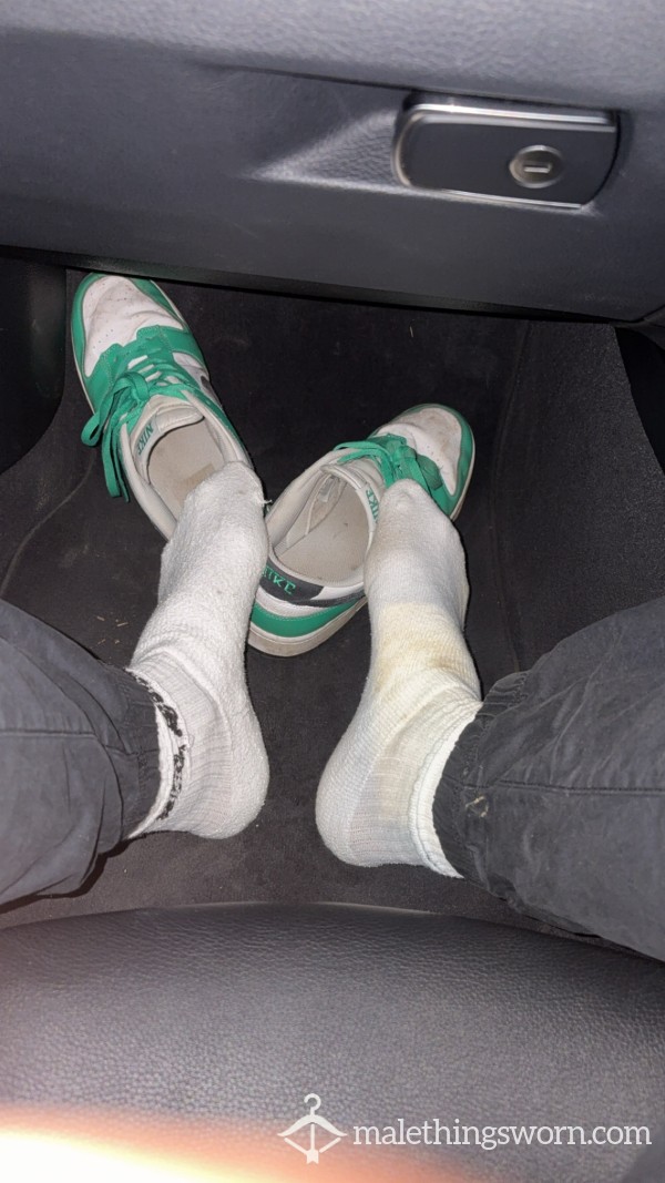 One Day Worn Juicy Sweaty White Socks