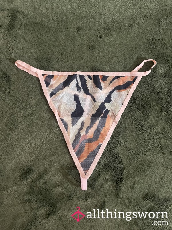 ONE-OF-A-KIND ANIMAL PRINT MESH G-STRINGS❤️‍🔥