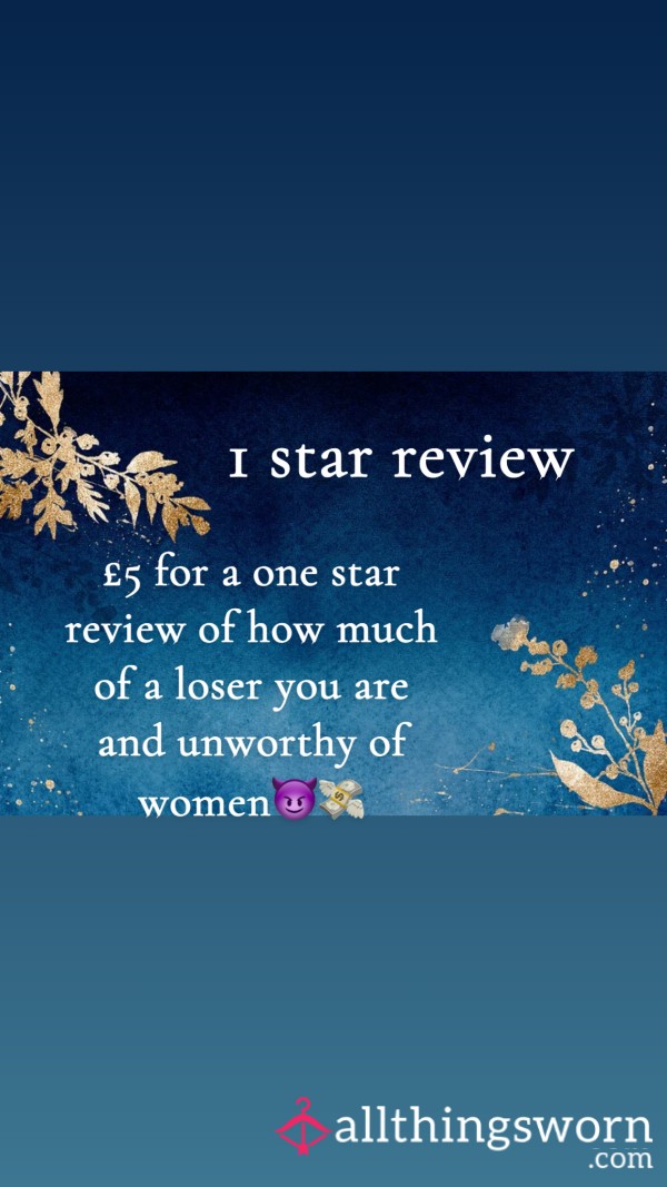 One Star Review