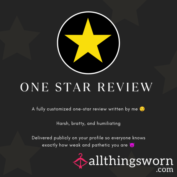 One Star Review ⭐
