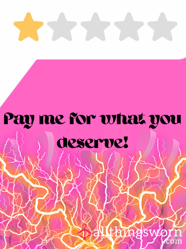 One Star Review Plus Degrading Pics