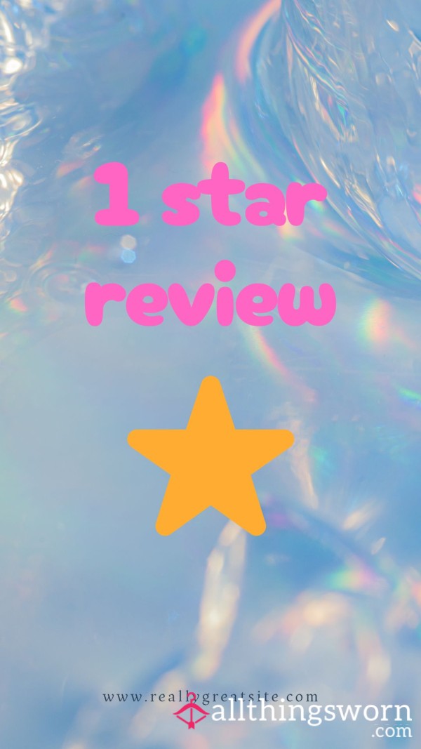 One Star Review ⭐️🖤