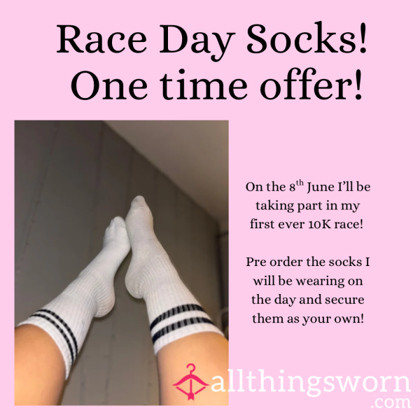 One Time Exclusive: Race Day Socks! 🏃‍♀️🥵 Pre Order Now! 🧦