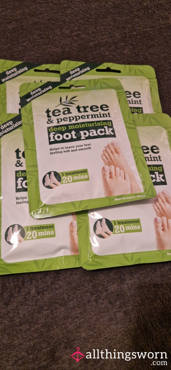 One Used Foot Mask And 3x Foot Pictures