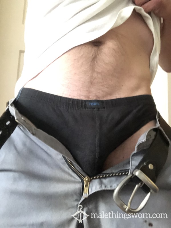 One Week Worn Black Slips