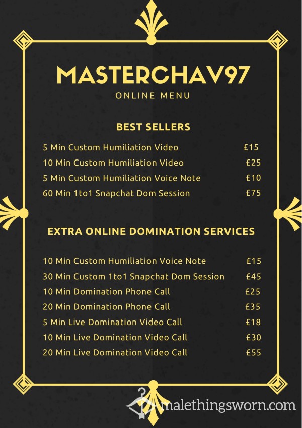 📜 ONLINE MENU 📜