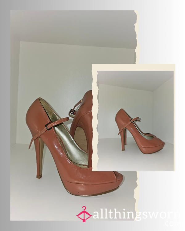 👸🏼Open Toe Patent Heels 🩷