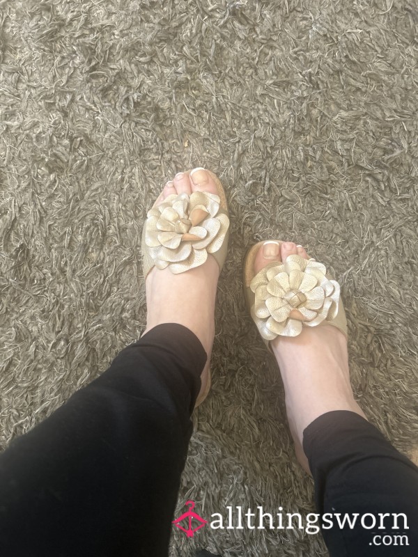Open Toe Slip On Sandals