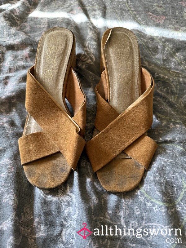 Open Toed Kitten Heels