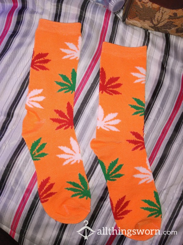 Orange 420 Socks