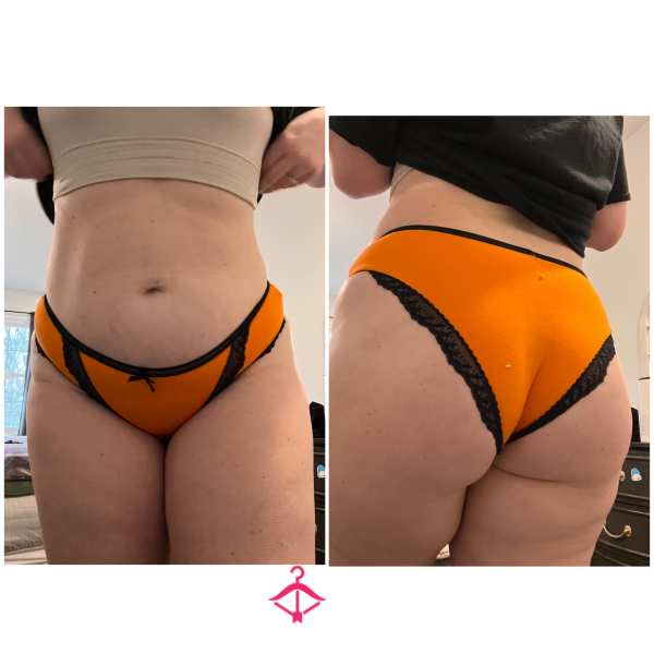 Orange And Black Panties