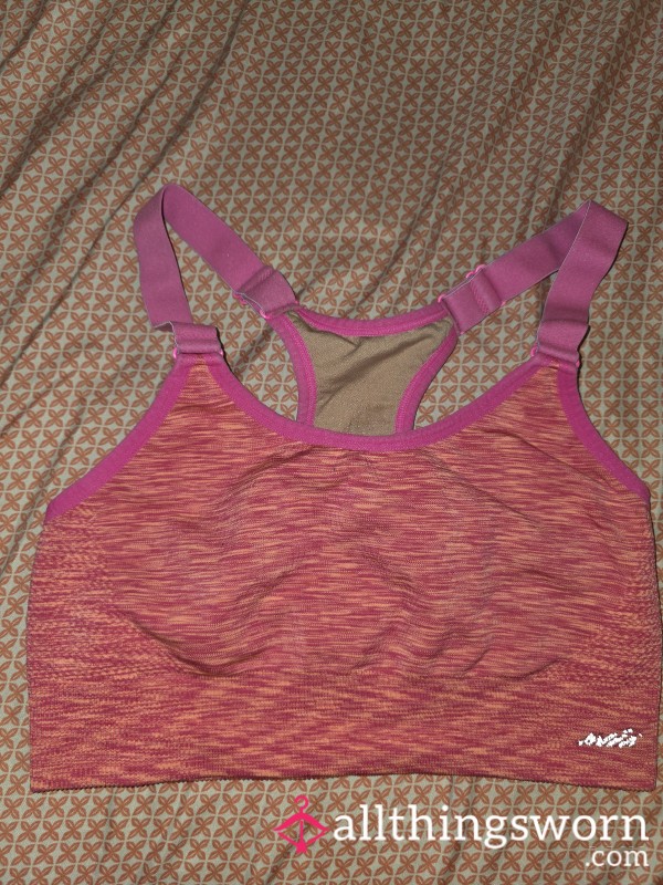 Orange And Pink Sports Bra
