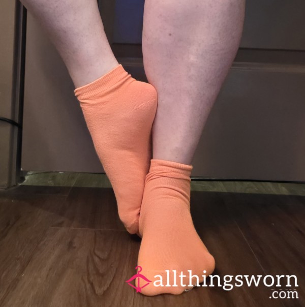 Orange Ankle Socks