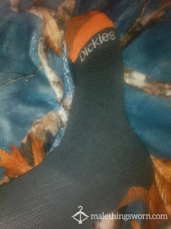 Orange Black D*ckies Work Socks Thick