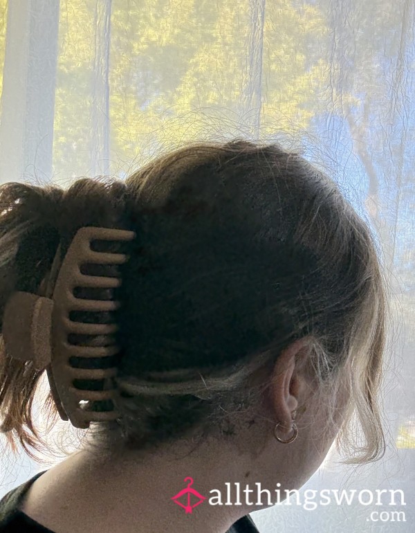 Orange Brown Claw Clip