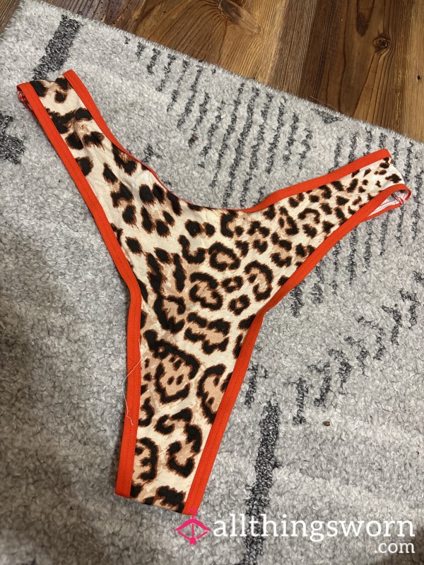 Orange Cheetah Aerie Thong