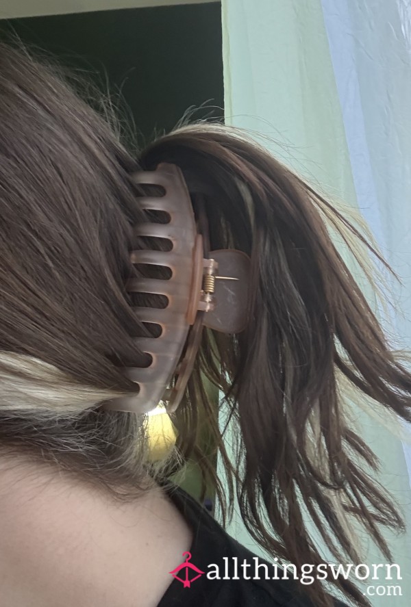 Orange Claw Clip